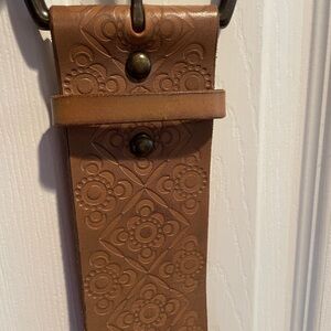 Brown Embossed Leather Wall Hanging